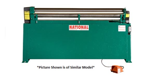 National 4' x 16 GA Power Initial Pinch Roll, Model NR-4816 - NEW