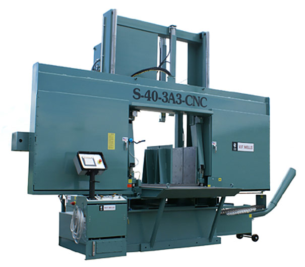 W.F. Wells 40" x 40" CNC Fully Auotmatic Horizontal Saw, Model S-40-3A3 CNC - NEW