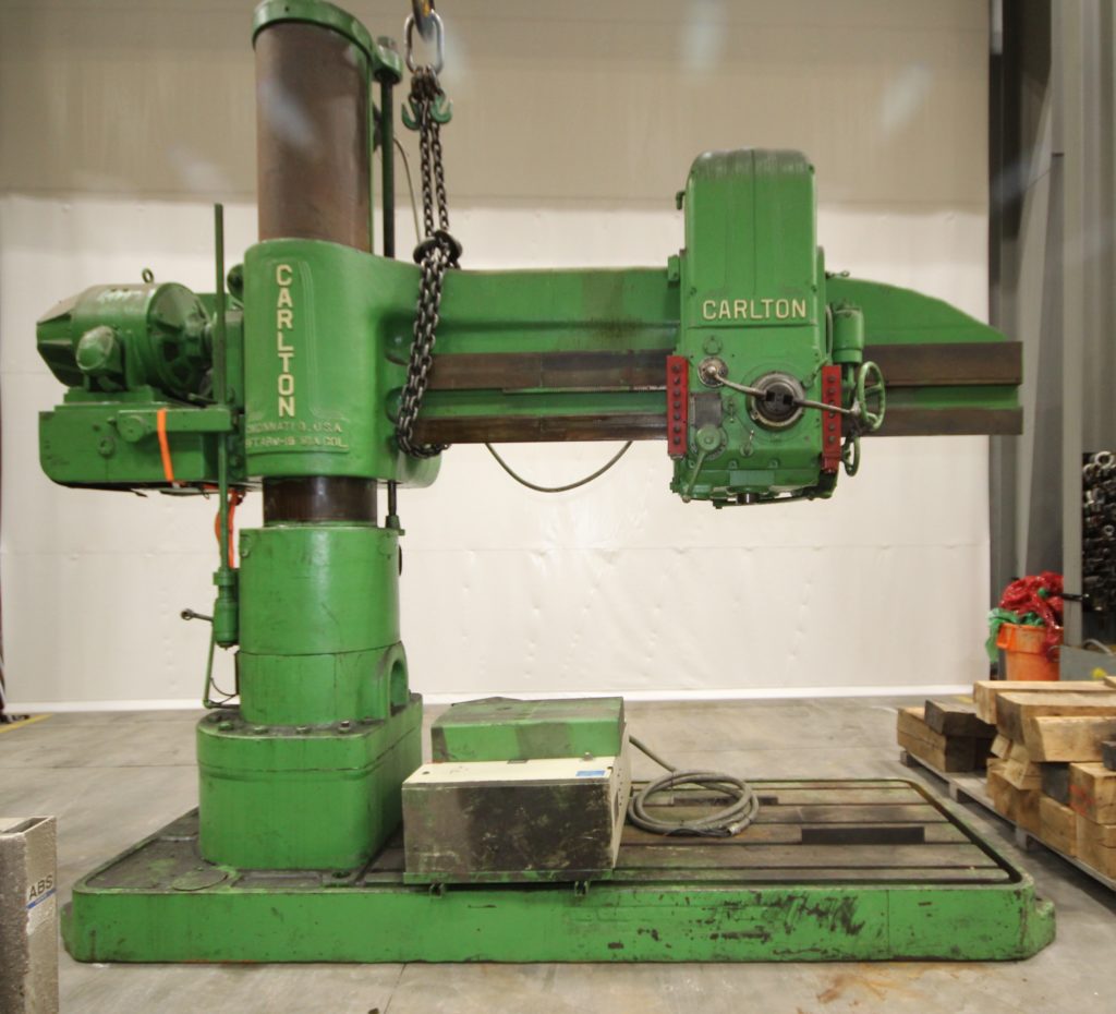 Carlton 8’ x 19” Radial Drill, Model 4A - Add An Inverter Drive - Make it Like New!!
