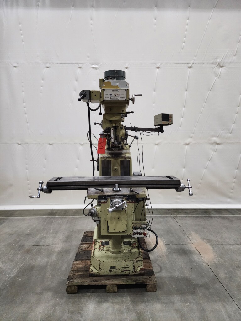 Wells Index Vertical Knee Mill, Model 1050, 10" x 50" Table, 3 HP