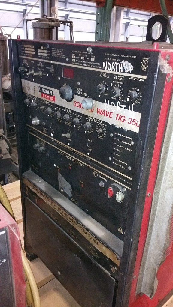 Lincoln Square Wave 300 AC/DC Tig Welder, new accessories: foot pedal, tig torch, water cooler, flow meter